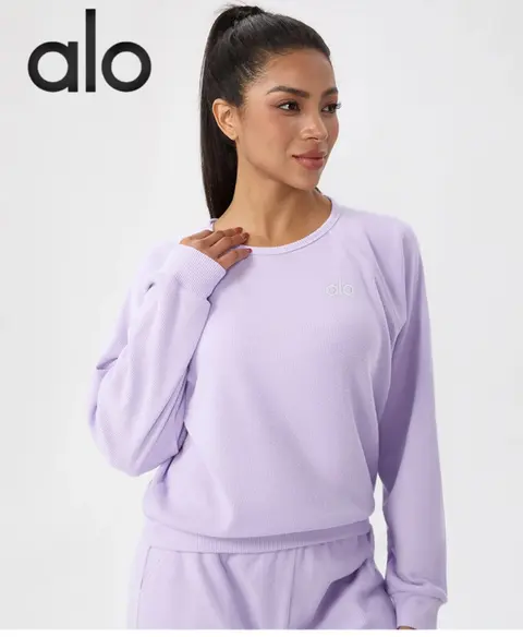 alo Yoga Ribbed Crewneck Sweatshirt