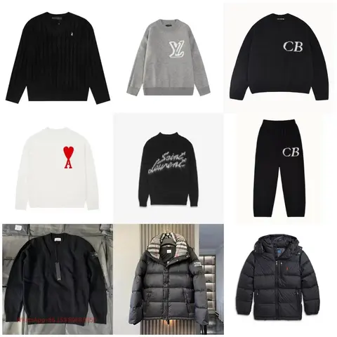 Luxury Fashion Collection: Sweaters and Puffer Jackets