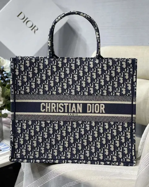 Christian Dior Oblique Print Tote Bag
