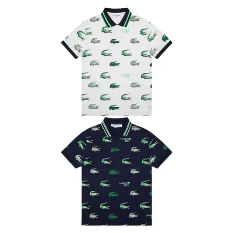 Lacoste x Bape All-Over Crocodile Print Polo Shirt