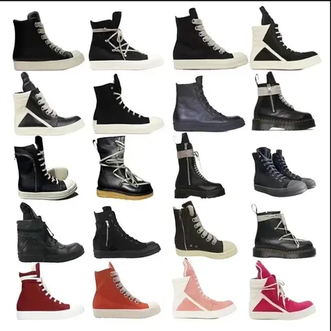 Rick Owens High-Top Boots and Sneakers Collection
