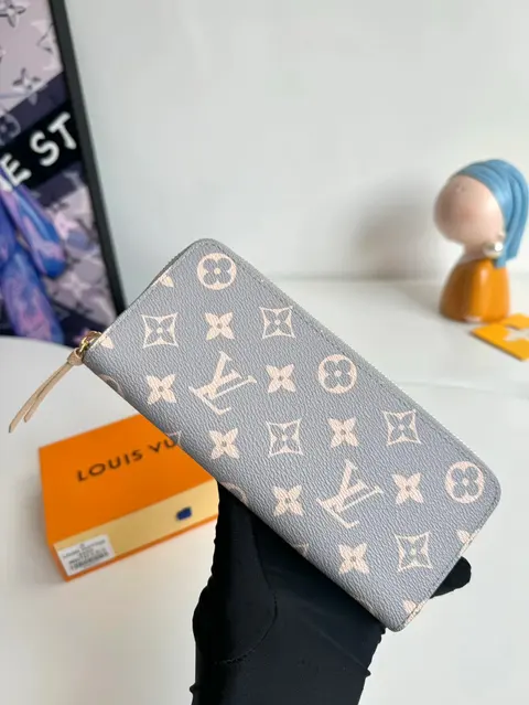 Louis Vuitton Grey Monogram Zip Around Wallet