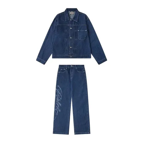 Denim Jacket and Pants Set