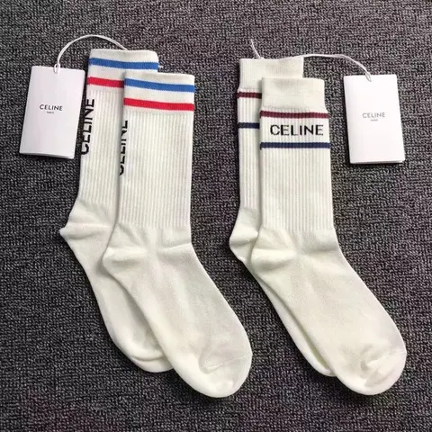 CET Original Striped Letter Casual Socks - Unisex High-Quality Mid-Calf Cotton Socks