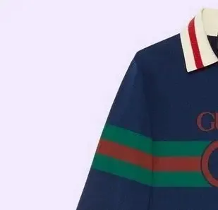 Gucci Navy Blue Sweater with Green and Red Stripe