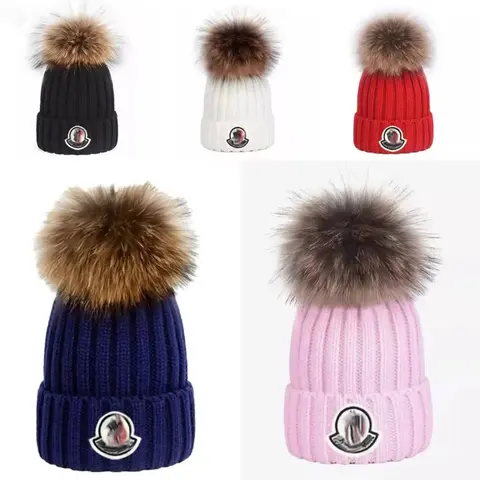 Moncler Pom Pom Knit Beanie Hat Collection