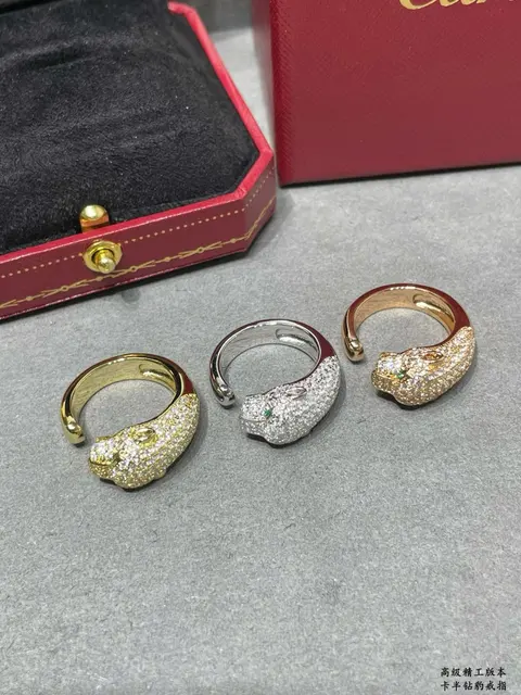 Cartier Panthere Diamond Rings Collection
