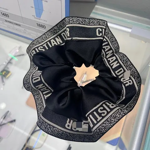 Christian Dior Logo Scrunchie