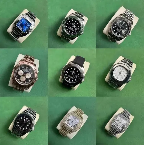 Luxury Watch Collection Featuring Rolex and Cartier Timepieces