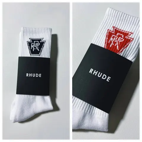 RHUDE Logo Crew Socks