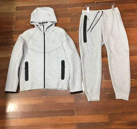 Gray Hooded Sweatshirt and Jogger Set