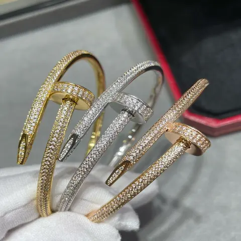 Cartier Juste un Clou Diamond Bracelets in Yellow, White, and Rose Gold