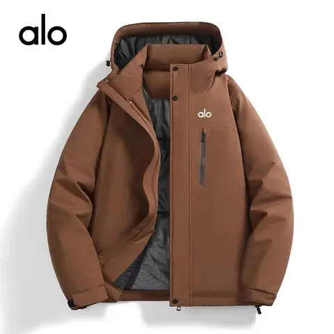 alo Brown Hooded Jacket