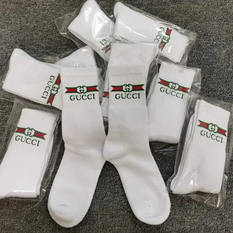Gucci White Logo Socks