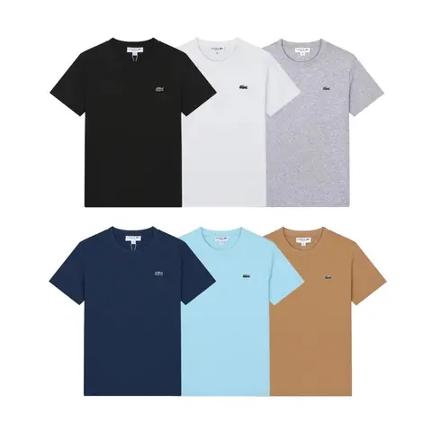 Lacoste Men's Classic Fit Cotton T-Shirts - 6 Pack