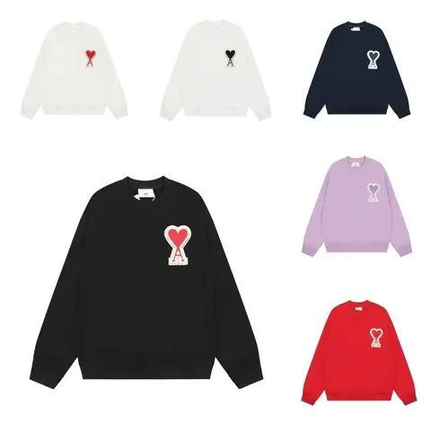 Ami Paris Heart Logo Crewneck Sweatshirt Collection