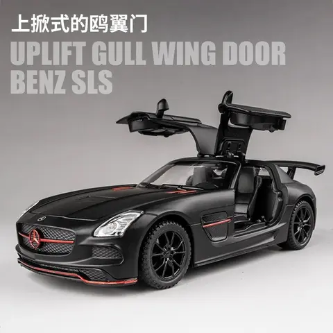 Mercedes-Benz SLS AMG Diecast Model Car with Uplift Gull Wing Doors