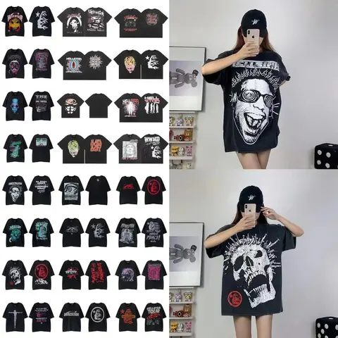 Hellstar Collection Black Graphic T-Shirts