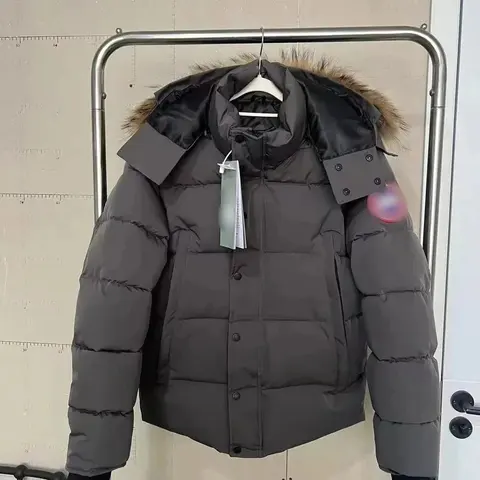 Black Puffer Jacket with Fur Hood