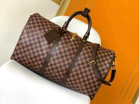 Louis Vuitton Damier Ebene Keepall 50 Duffle Bag