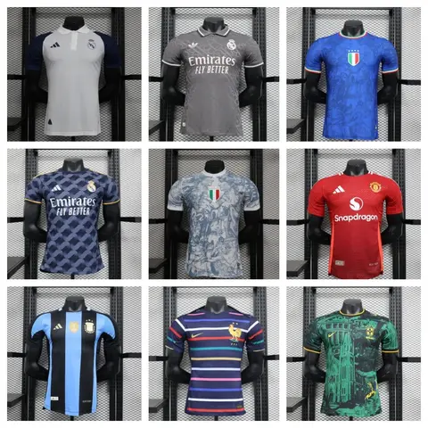 2023-2024 Football Jersey Collection - Real Madrid, Italy, Manchester United, Argentina, France, Brazil