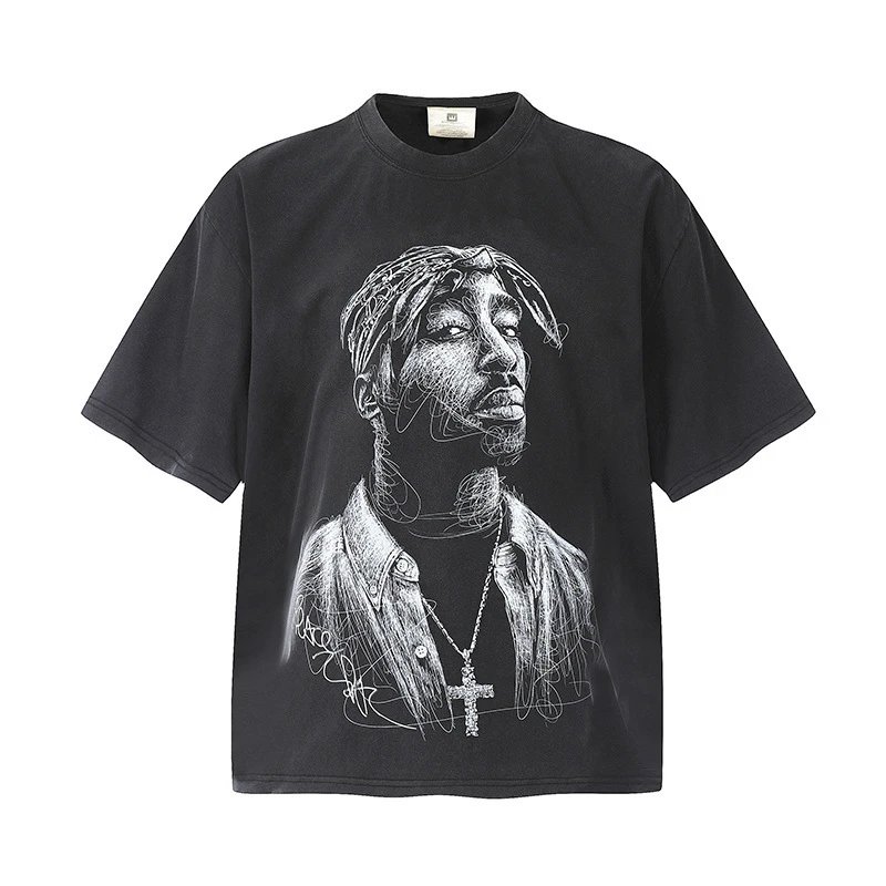 2pac素描人像