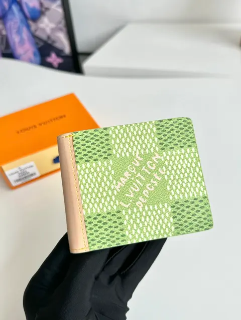 Louis Vuitton Green Monogram Canvas Wallet