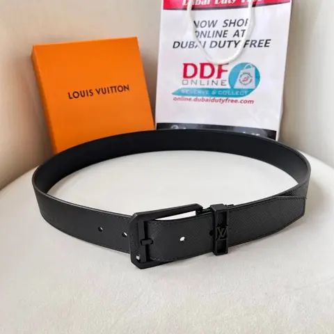 Louis Vuitton Black Leather Belt