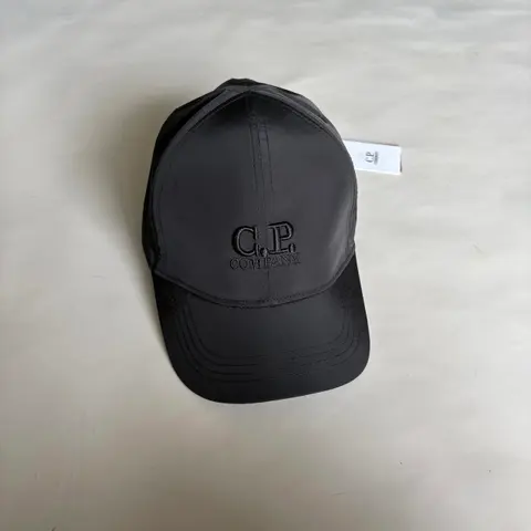C.P. Company Black Embroidered Baseball Cap