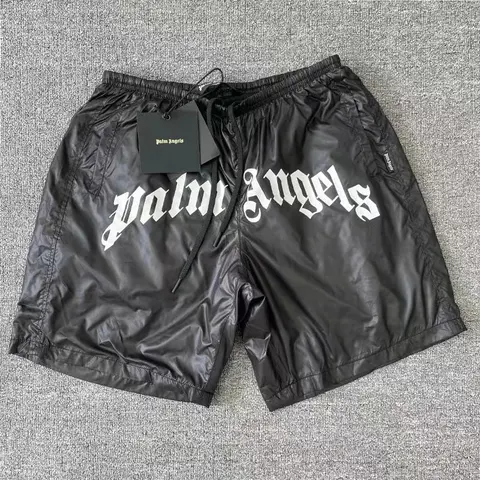 Palm Angels Black Logo Swim Shorts