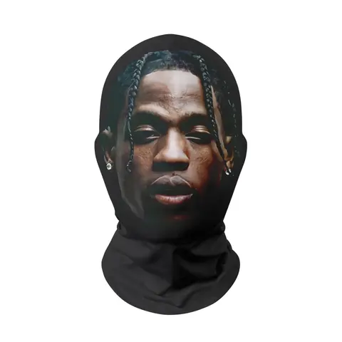 Travis Scott Face Print Balaclava Mask