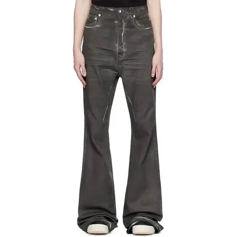 Dark Gray Flared Denim Jeans