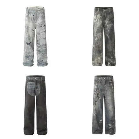 Distressed Denim Pants Collection