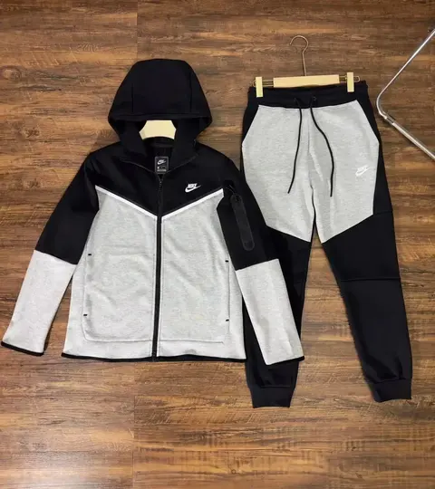 Nike Black and Gray Hoodie and Jogger Set
