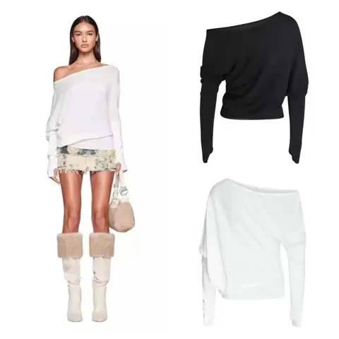 Off-Shoulder Long Sleeve Top
