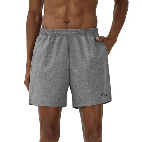 alo Yoga Men's Gray Heathered Shorts