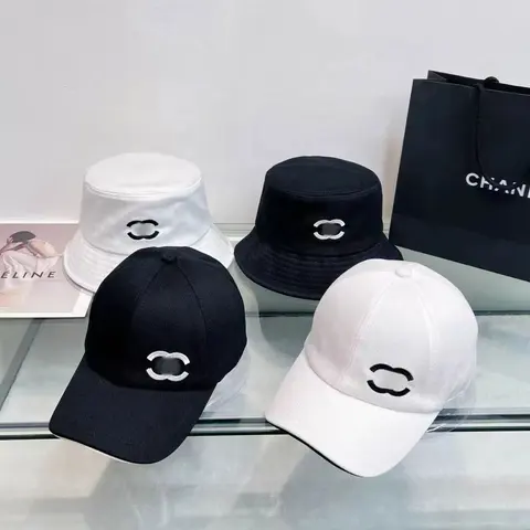 Chanel Logo Bucket Hats and Baseball Caps