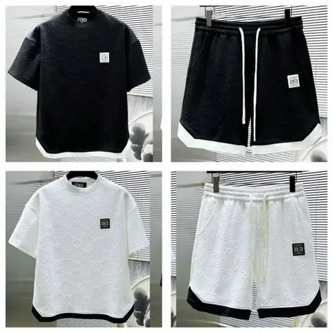 FENDI Monogram Logo T-Shirt and Shorts Set