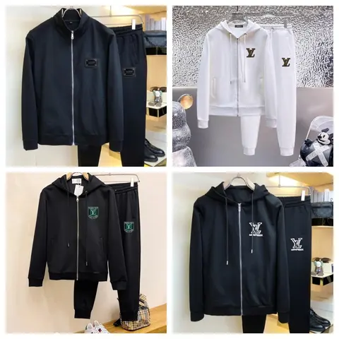 LV Logo Hoodie and Sweatpants Matching Set