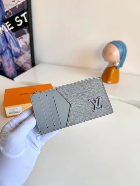 Louis Vuitton Grey Zipper Card Holder