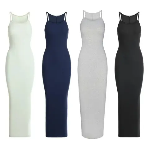 SCOTTON Ribbed Cami Dress - Bodycon Slip Dress