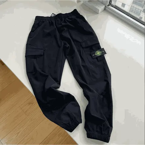 Kangol Black Cargo Jogger Pants