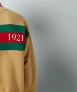 1921 Striped Sleeve Sweatshirt