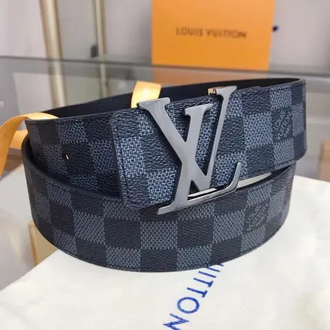 Louis Vuitton Damier Graphite Belt with LV Buckle