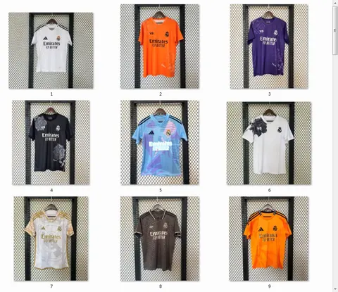 Real Madrid Football Jersey Collection