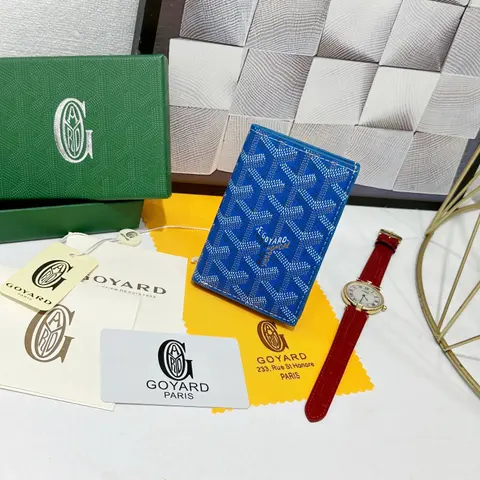 Goyard Blue Monogram Card Holder