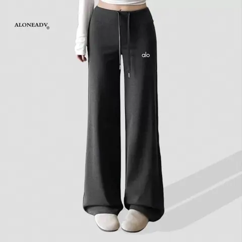ALONEADV Alo Logo Wide Leg Sweatpants