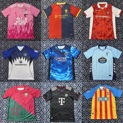 Collection of International Football Club jerseys