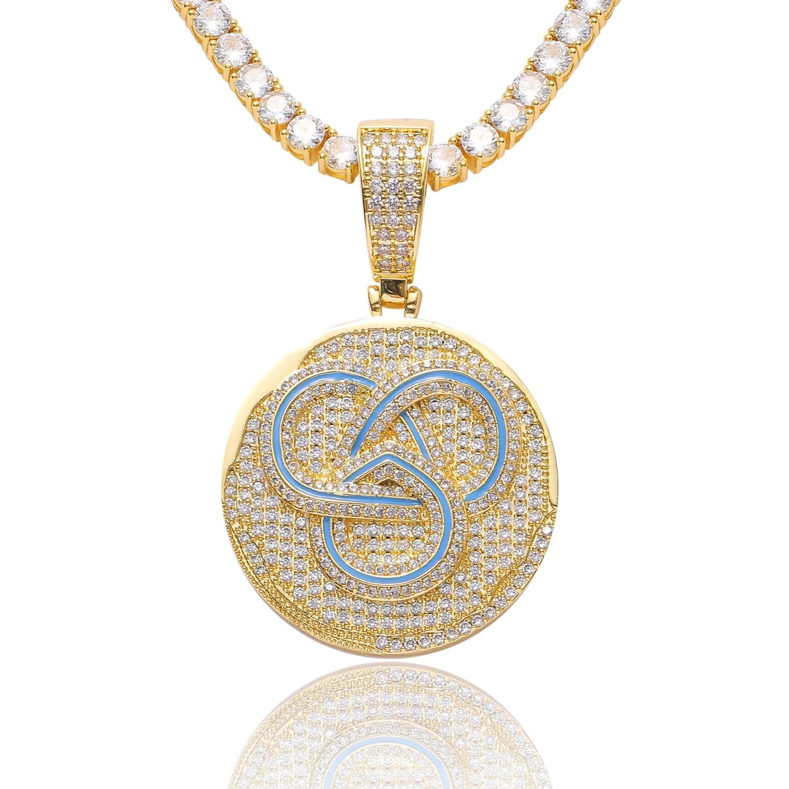 金色吊坠（送3mm*60cm不锈钢麻花链）