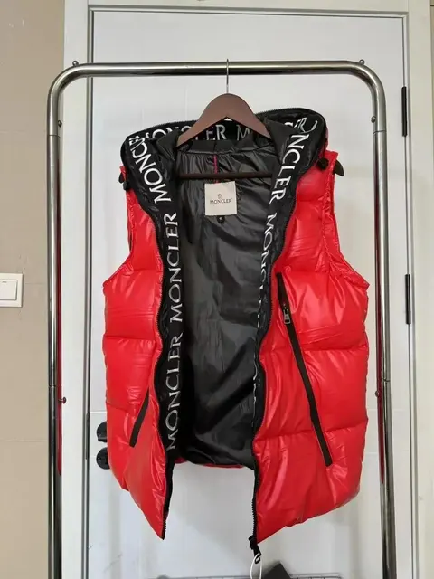 Moncler Red Quilted Down Vest